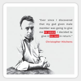 Christopher Hitchens quote Sticker